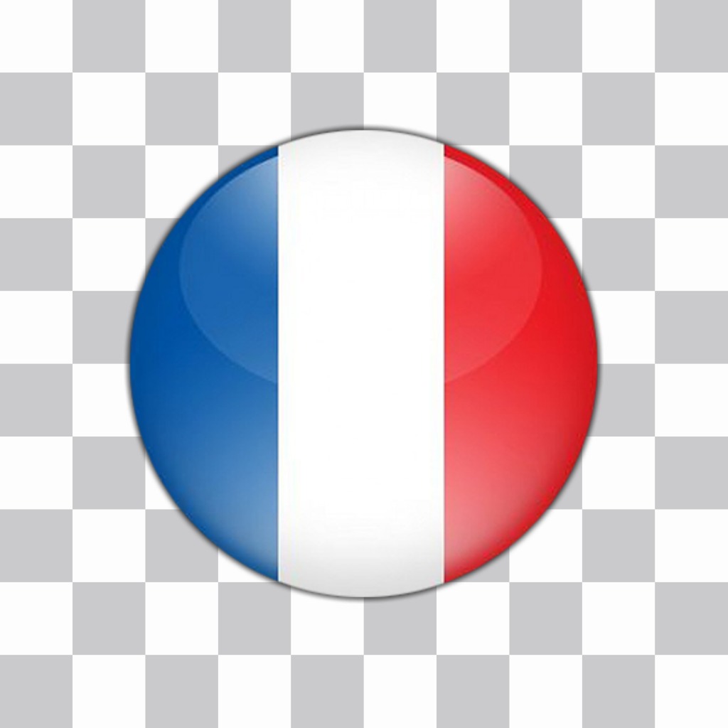 Drapeau de la France comme un bouton Ã  vos photos avec cet effet ..